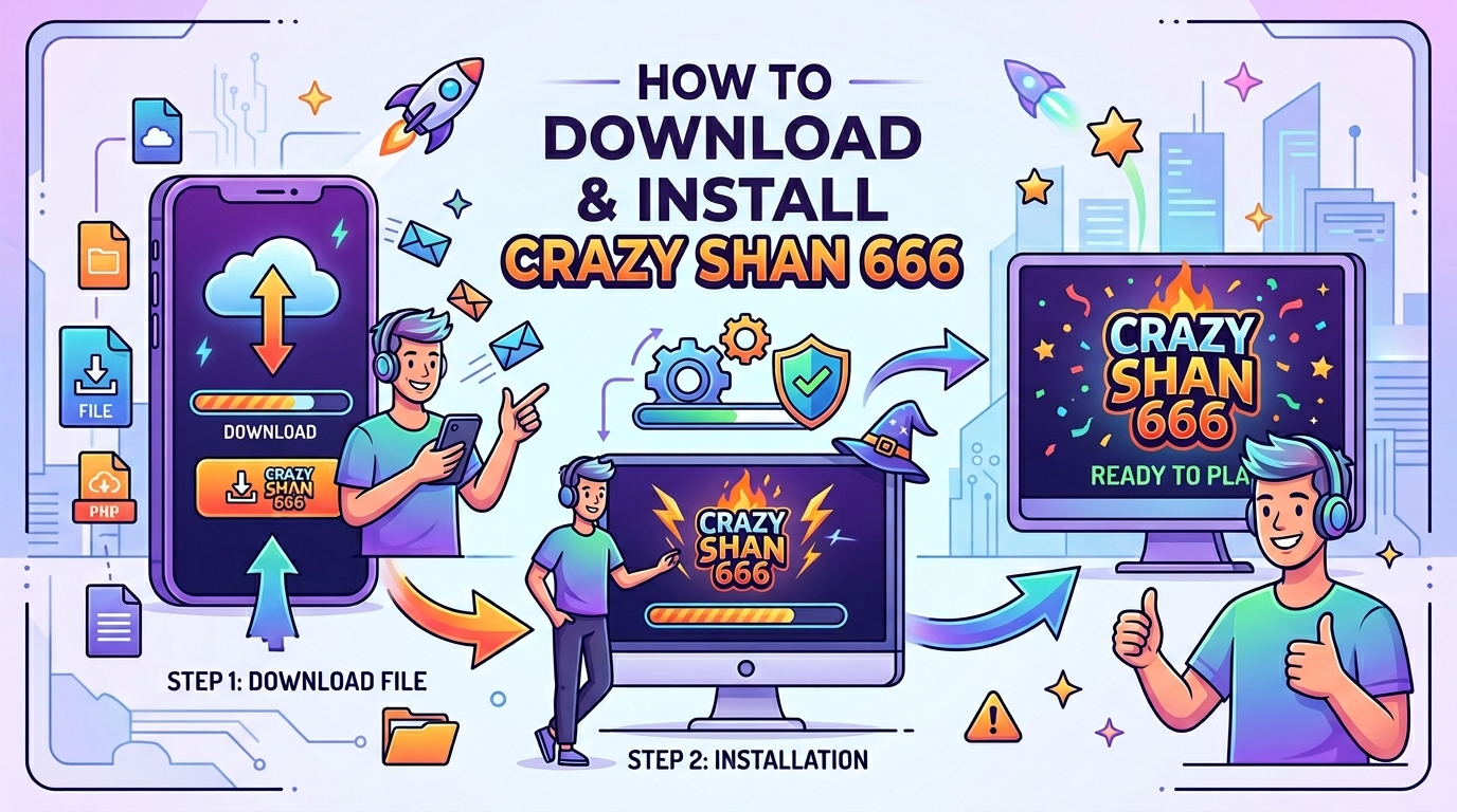 Crazy Shan 666 ကို ဘယ်လို ဒေါင်းလုဒ်လုပ်ပြီး ထည့်သွင်းမလဲ။