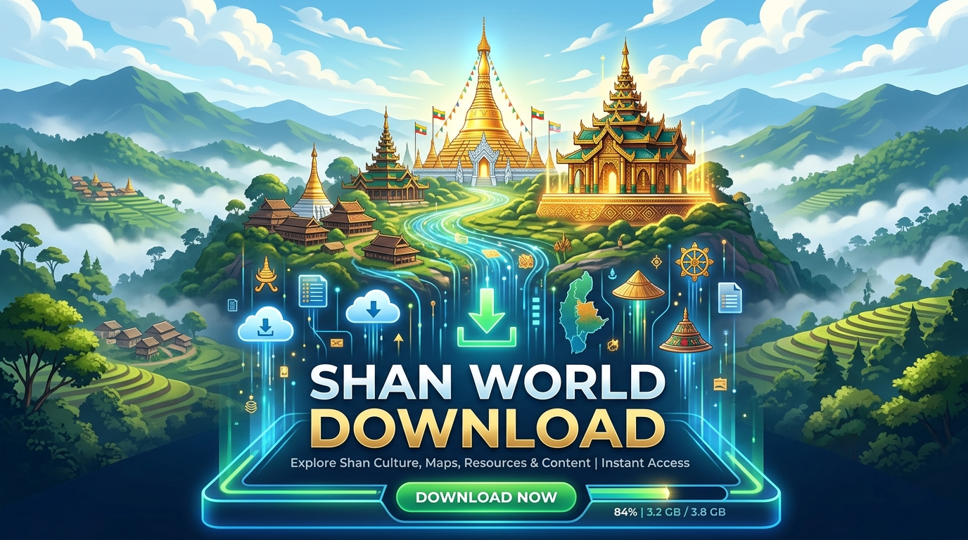 Shan World ဒေါင်းလုဒ်လုပ်နည်း အဆင့်ဆင့် လမ်းညွှန်